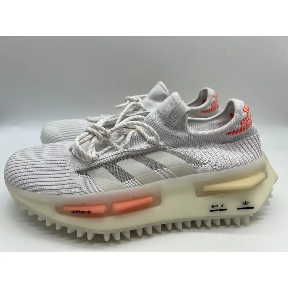 Adidas Women's NMD S1 Low Shoes Coral White HQ4465 Size 8 NWT.,